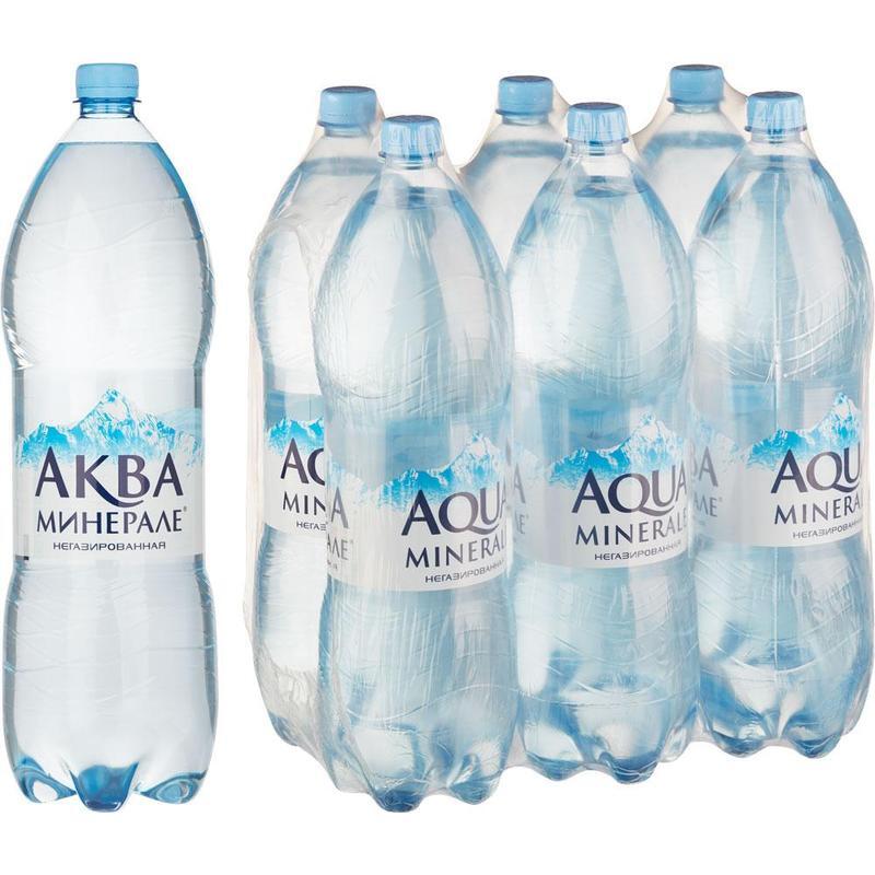 Вода питьевая Aqua Minerale Аква Минерале, негазированная, 2 л х 6 шт ...