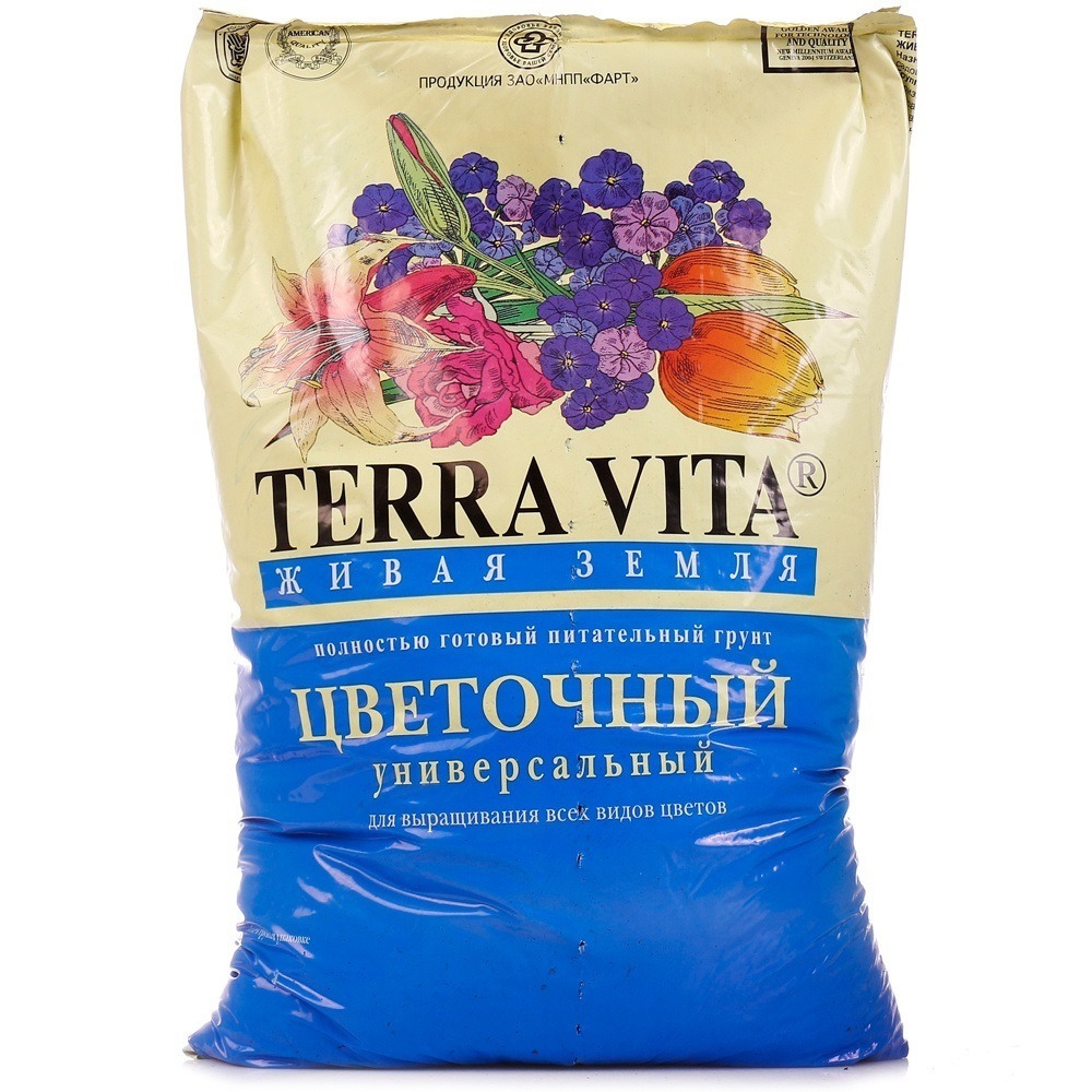 Характеристики Земля для цветов. Грунт питательный TERRA VITA (Живая ...
