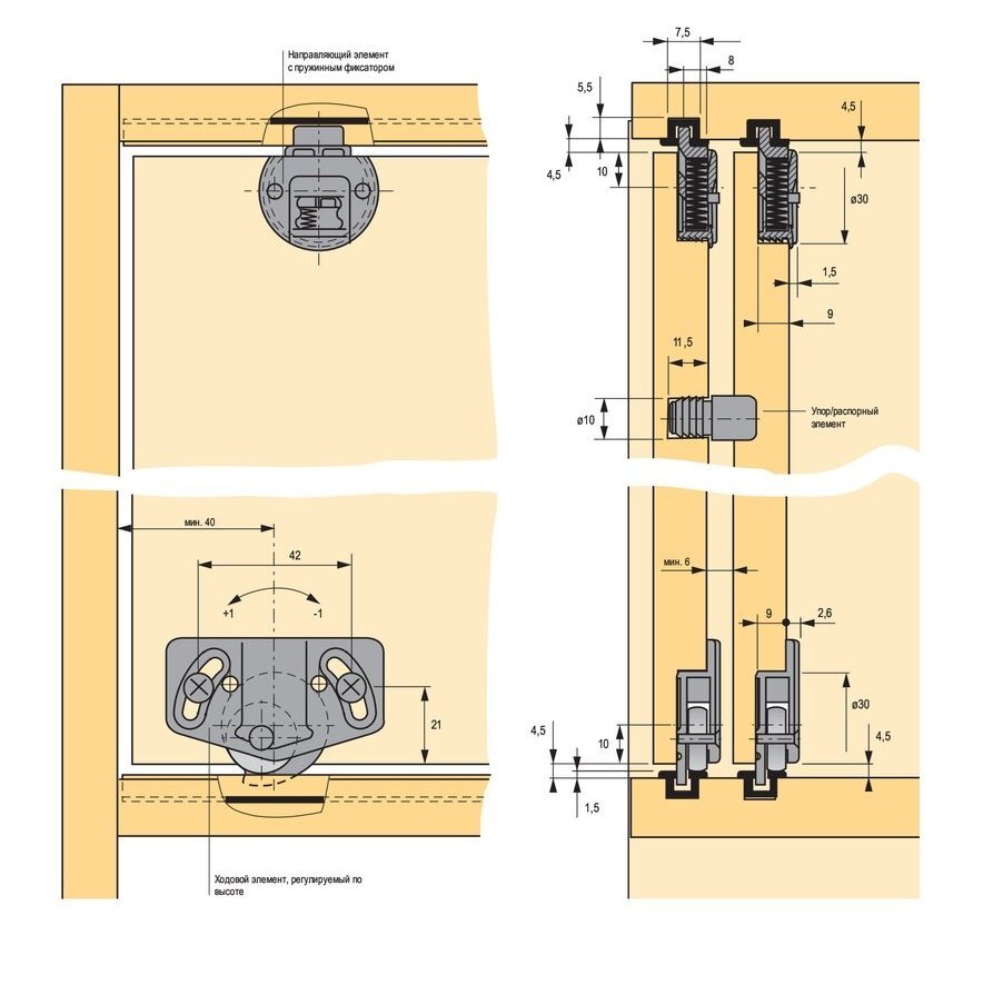 Система Hettich Slide line 55 Plus