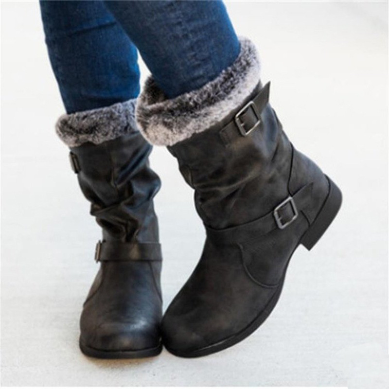 sweater buckle bootie