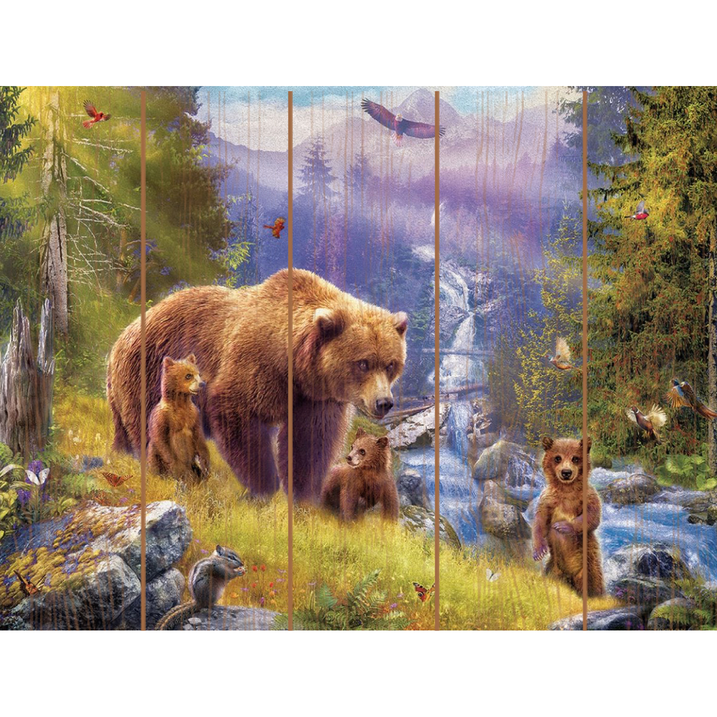 Медведи на дереве картина