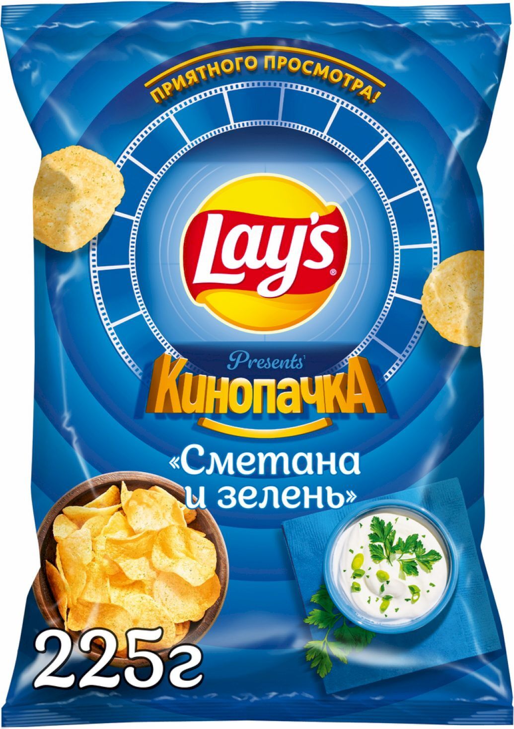 Характеристики Чипсы Lay's "Сметана и зелень" картофельные, 225 г ...