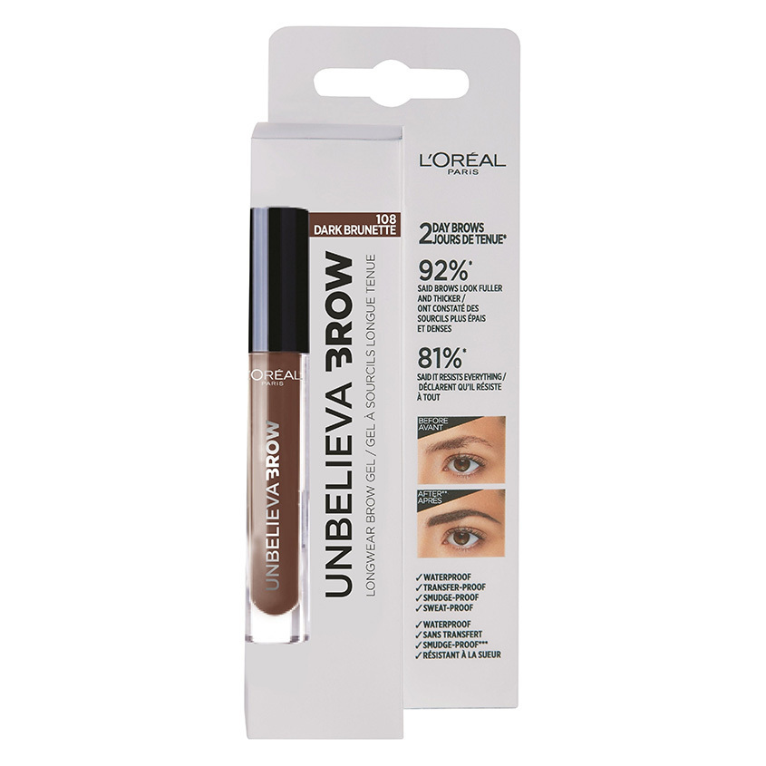 LOREAL тинт для бровей  UNBELIEVA BROW тон 108 dark brunette (стойкий)