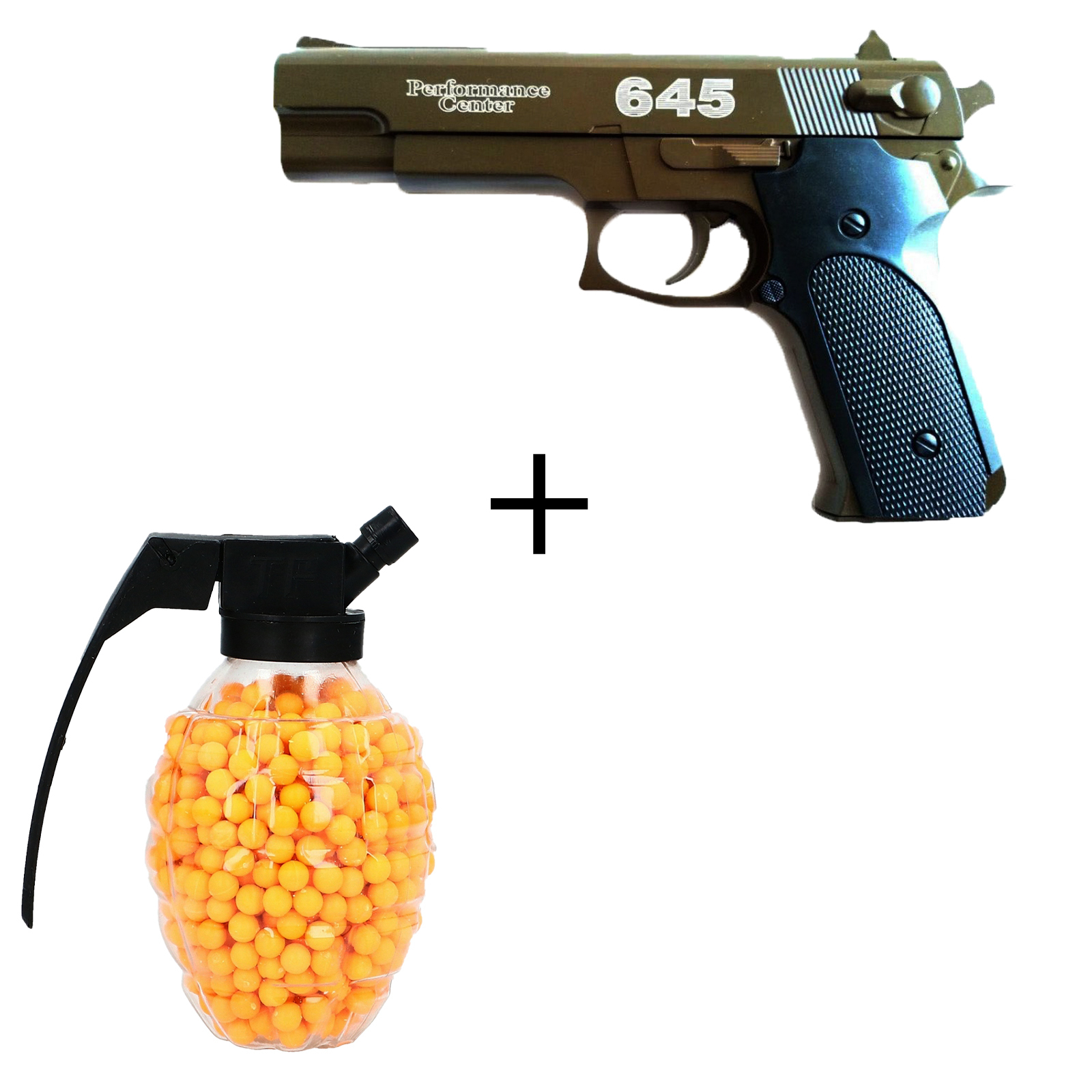 Пневматический металлический пистолет c глушителем Air Sport Gun K6D с ...