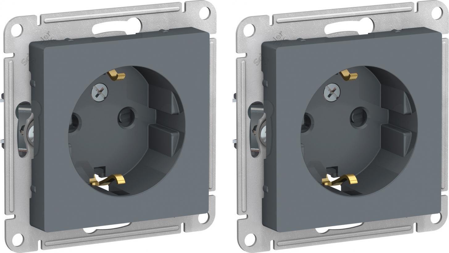 Systeme electric atlasdesign. Розетка двойная ATLASDESIGN Schneider Electric с заземлением со шторками карбон. Механизм розетки Schneider Electric ATLASDESIGN без заземления со шторками карбон. +Schneider +Electric +ATLASDESIGN +коробка +для +наружного +монтажа, +грифель купить