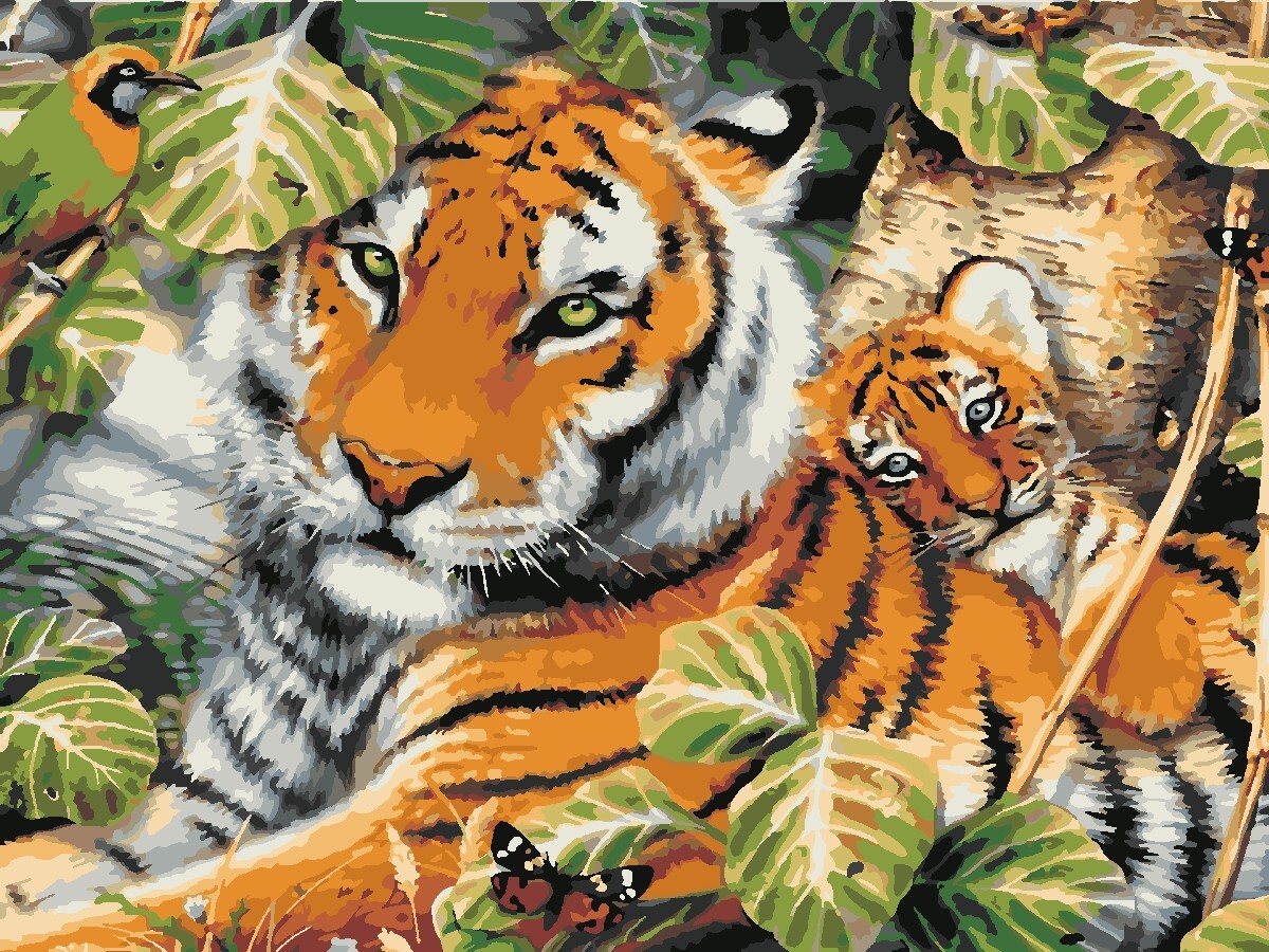 Пазлы два тигра, 1500 деталей Trefl tr26159