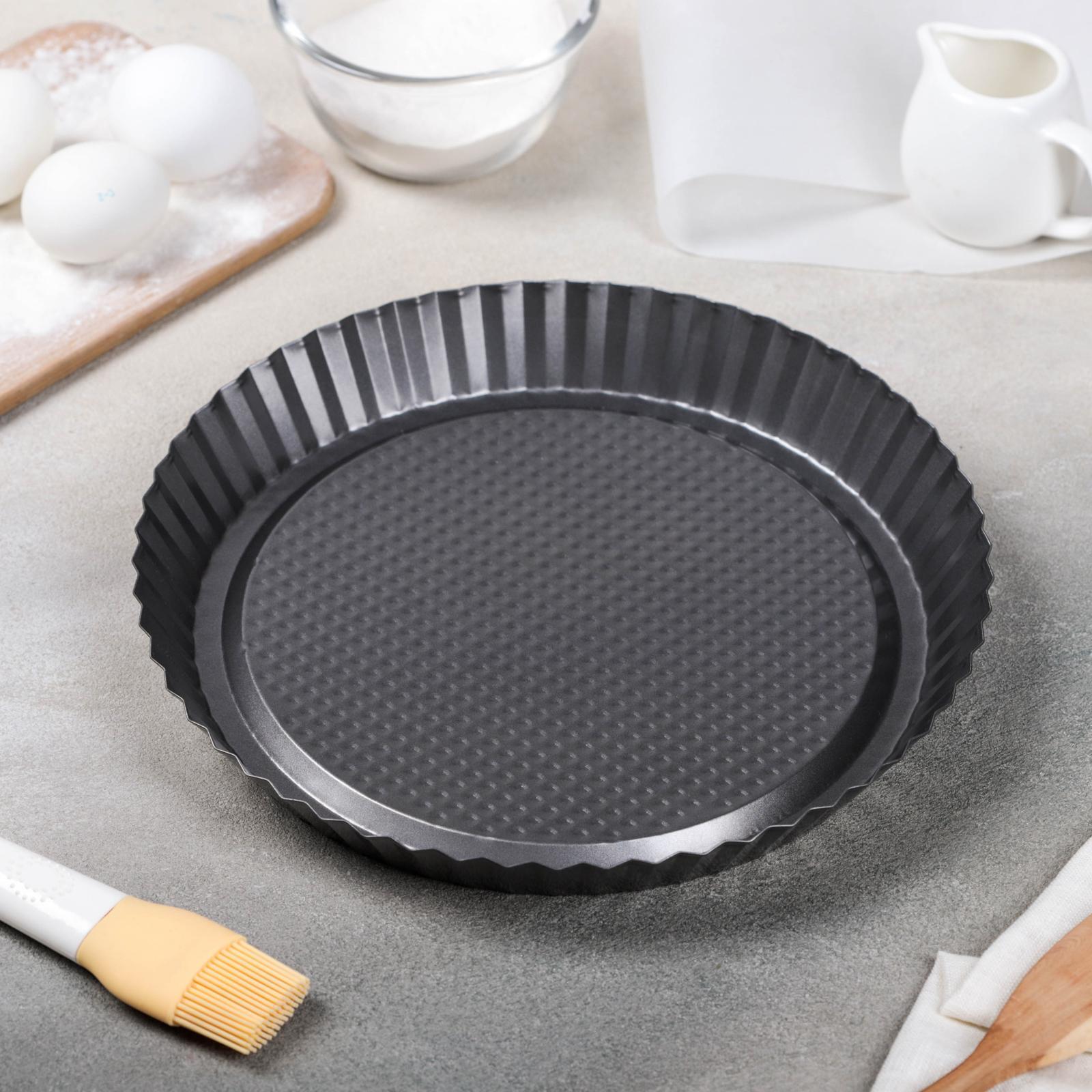 Рифленый круг. Рифленый круг. Овал с волнистыми краями. Форма для выпечки со съемным дном. Со съемным дном сталь,антиприг.