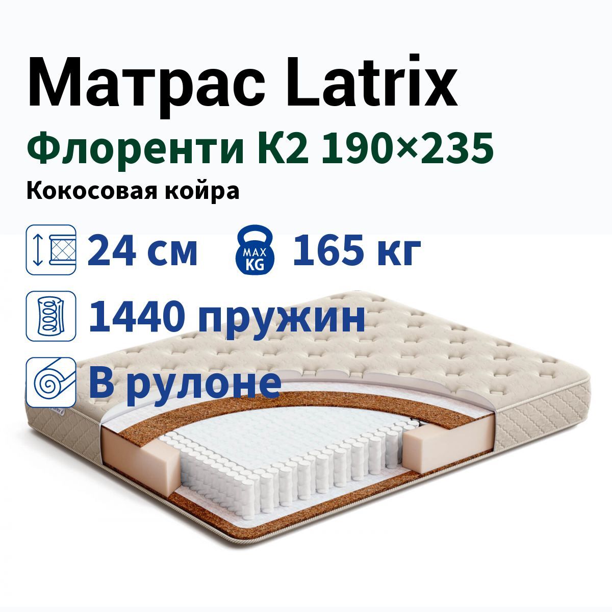 Матрас Benartti Classic Mini TFK 200x215 пружинный