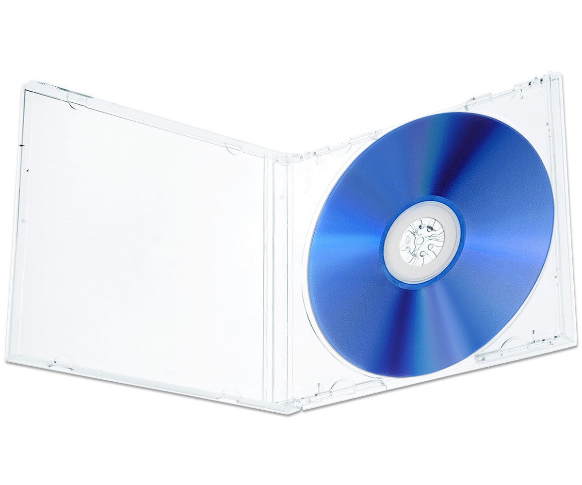 коробка cd jewel box clear для 1 диска прозрачный трей, 10 мм, упаковка 100 шт.