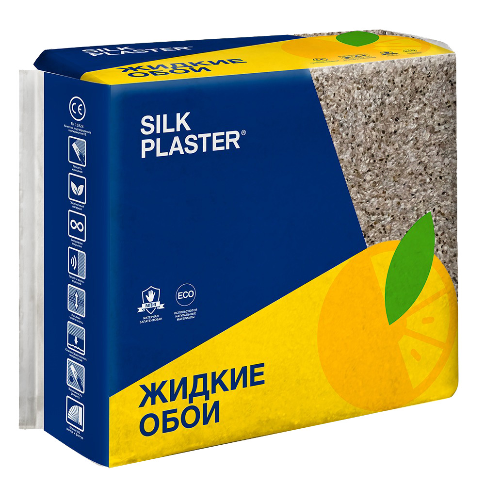 ЖидкиеобоиSilkPlasterAbsoluteА232кофейныеБазовоепокрытиеШелковаядекоративнаяштукатурка