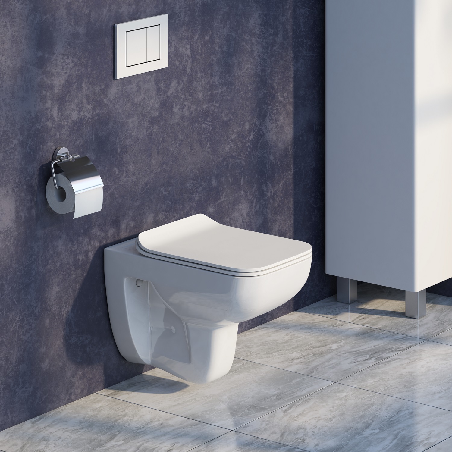 Фото товара на маркетплейсе ozon Унитаз подвесной безободковый с тонким быстросъемным сиденьем микролифт, белый, Vibe, IDDIS, VIBRDSEi25, санфарфор, 25 лет гарантия