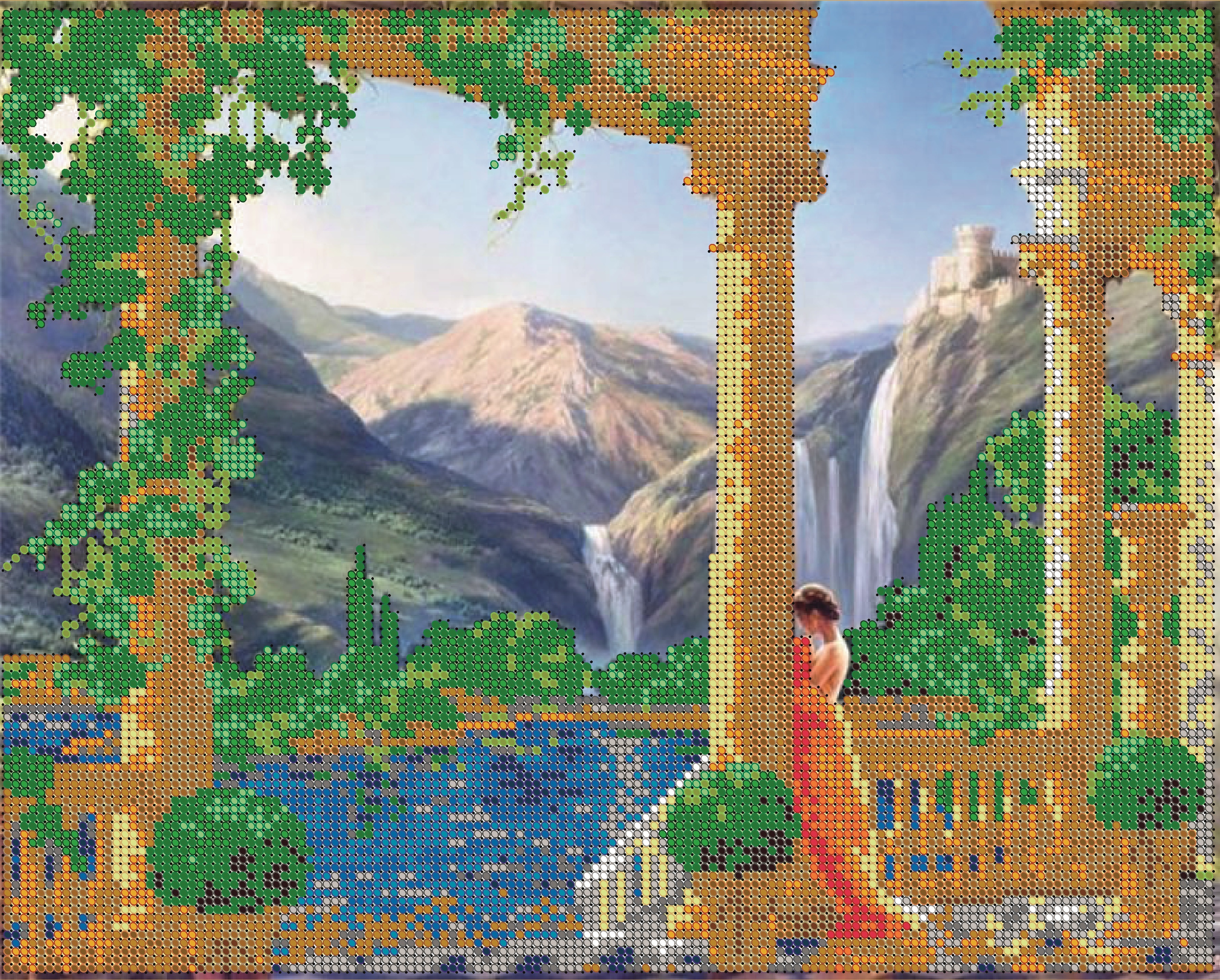 Схемы светлица. Светлица набор для вышивания бисером античность 30 х 24 см, бисер Чехия. Светлица набор для вышивания бисером Прага 30 х 24 см, бисер Чехия. Светлица набор для вышивания бисером водопад 25 x 30,3 см, бисер Чехия. Светлица набор для вышивания бисером в саду 30 х 24 см.