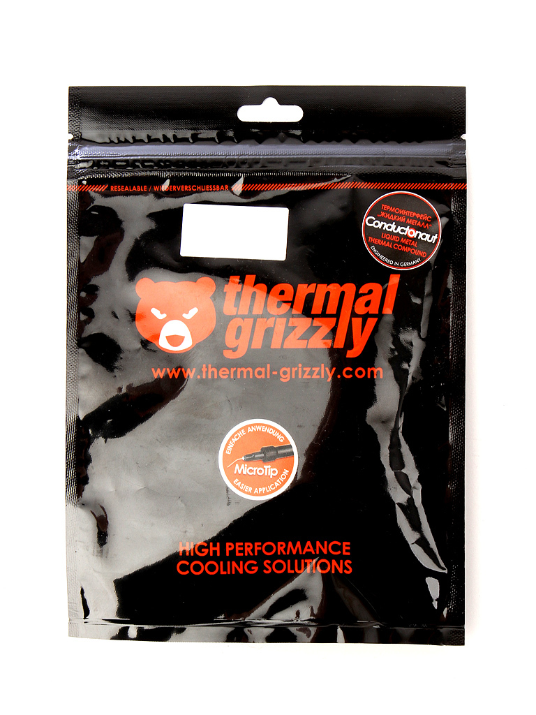 Термопаста Гризли. Thermal Grizzly Conductonaut. +Motherboard Thermal Grizzly Conductonaut. Испарительная камера с жидким металлом Thermal Grizzly Conductonaut.