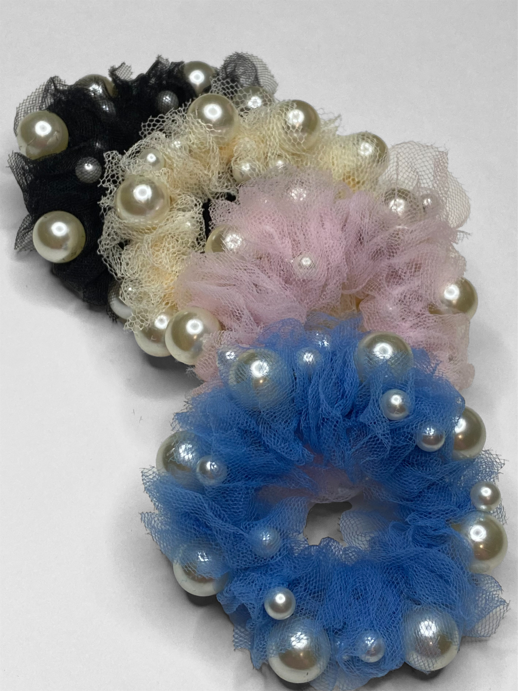 6 шт. большие женские шифоновые резинки для волос с цветком и бантиком, шифоновый хвостик