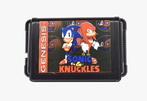 Игровой картридж для SEGA 16 bit "Sonic & Knuckles" (Соник 4), без коробки