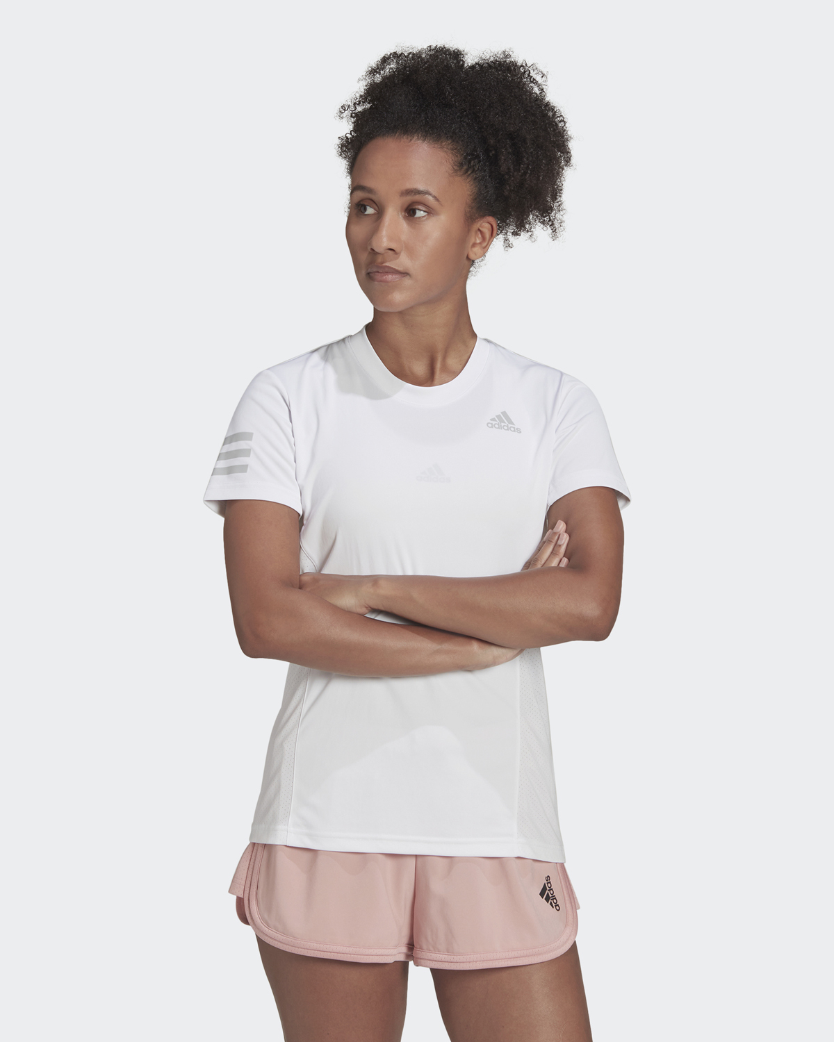 Adidas white best sale t shirt