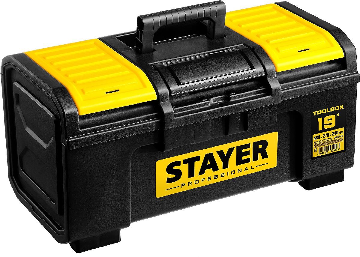 Пластиковый ящик для инструментов STAYER TOOLBOX-19 480 х 270 х 240 (38167-19)