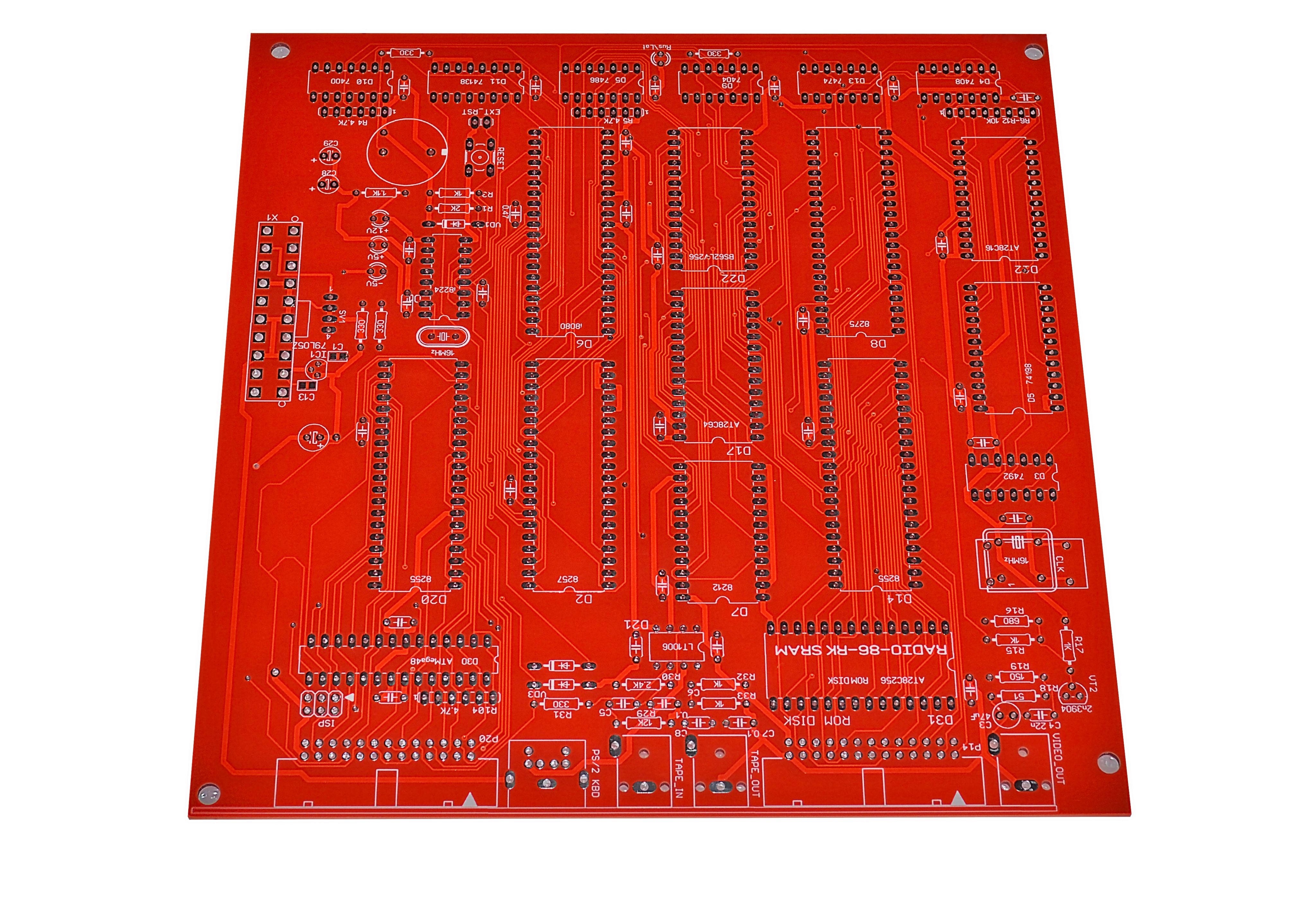 Плата для сборки компьютер Radio 86 RK SRAM 32Кб PCB