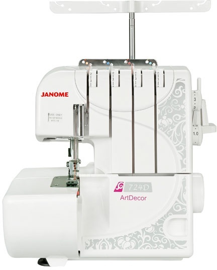 Janome Оверлок ArtDecor 724D 3х ниточный, 4х ниточный, операций 8