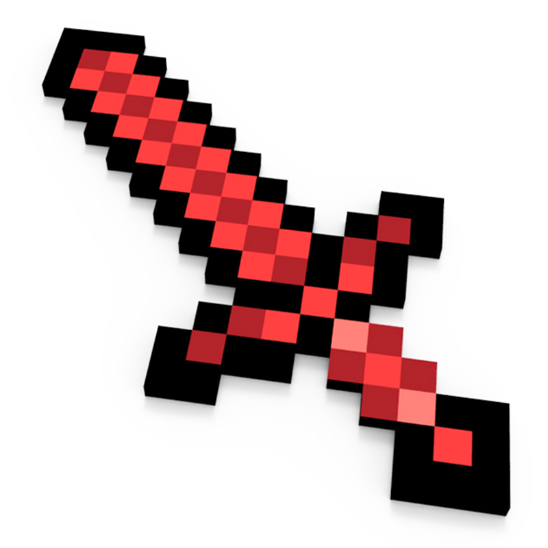 ОружиеМайнкрафт(Minecraft)/Пиксельныймеч8БитКрасный60см.Уцененныйтовар