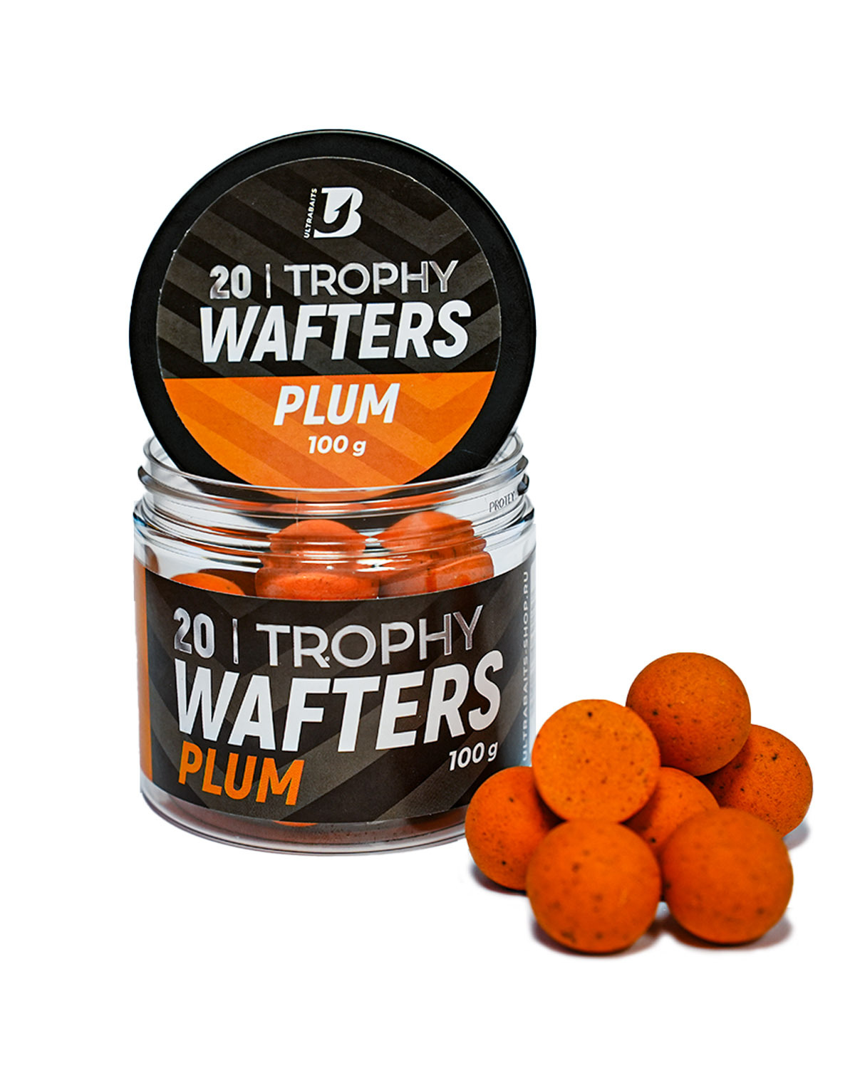 Бойлы нейтральные ULTRABAITS TROPHY WAFTERS (Plum) 20 мм., 100 гр.