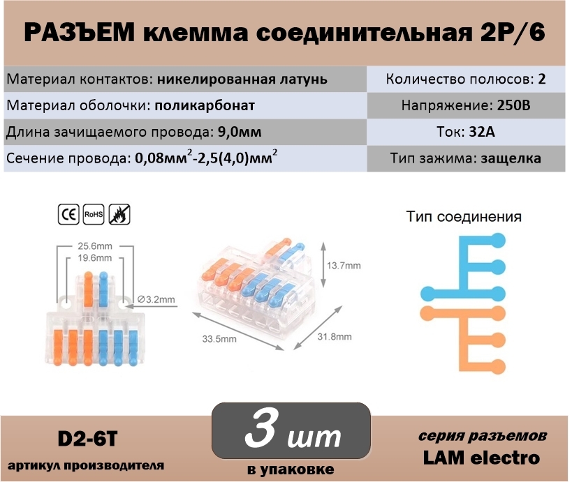 Wago 3 с защелкой