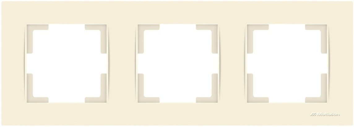 Рамка 3-ая горизонтальная кремовая, RITA, MUTLUSAN (2220 800 1302)