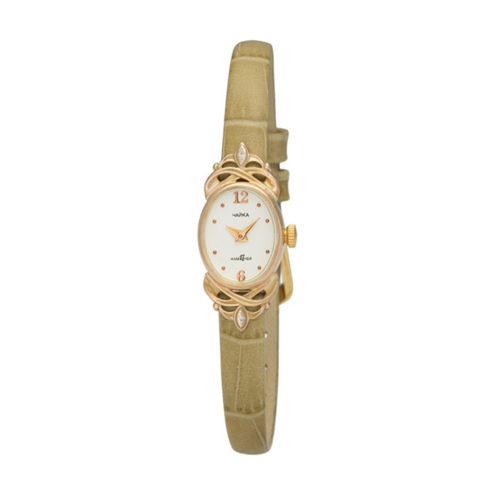 Часы наручные женские золотые с браслетом чайка