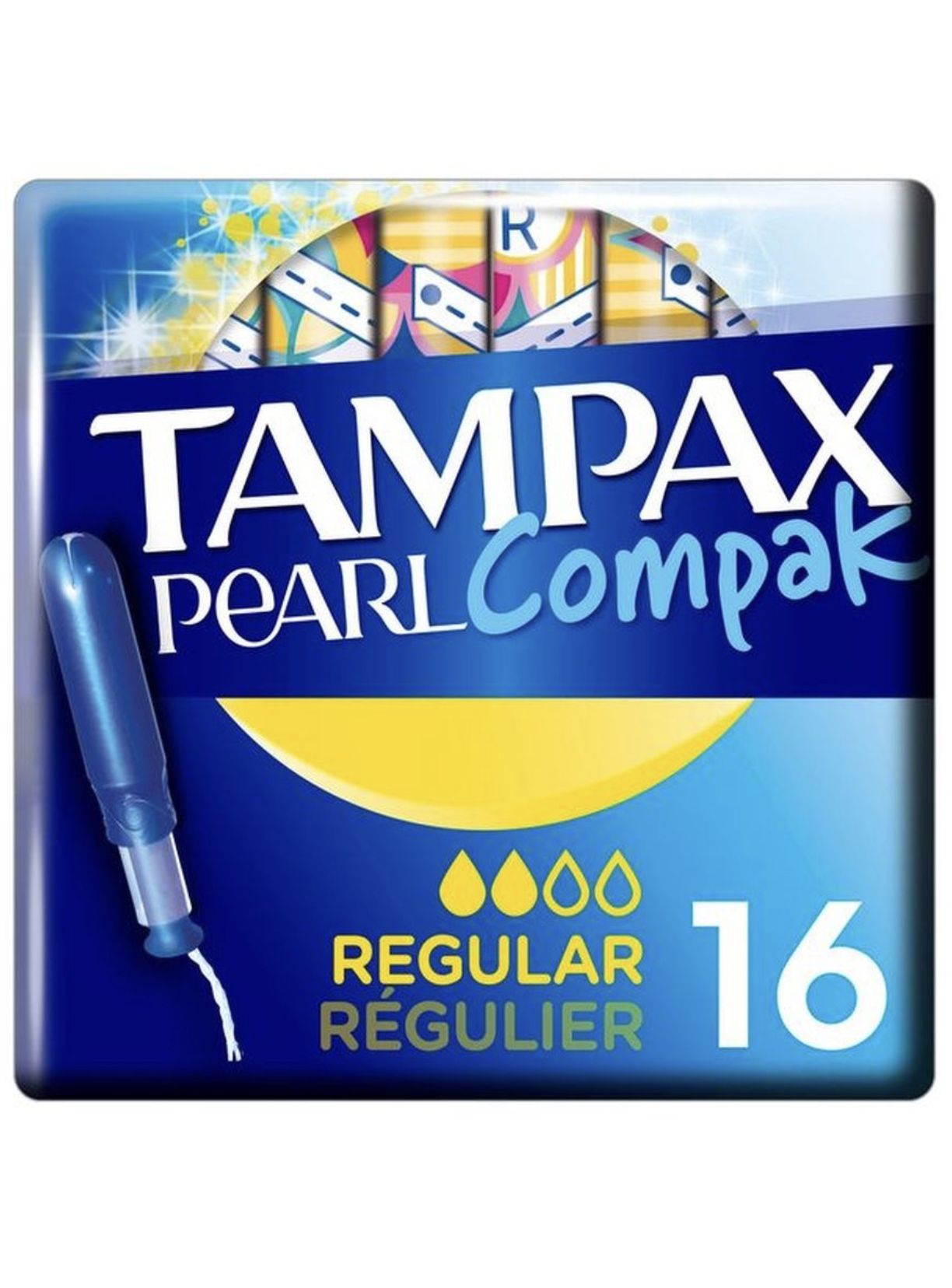 Тампоны гигиенические Tampax Compak Pearl Regular Duo с аппликатором, 16 шт