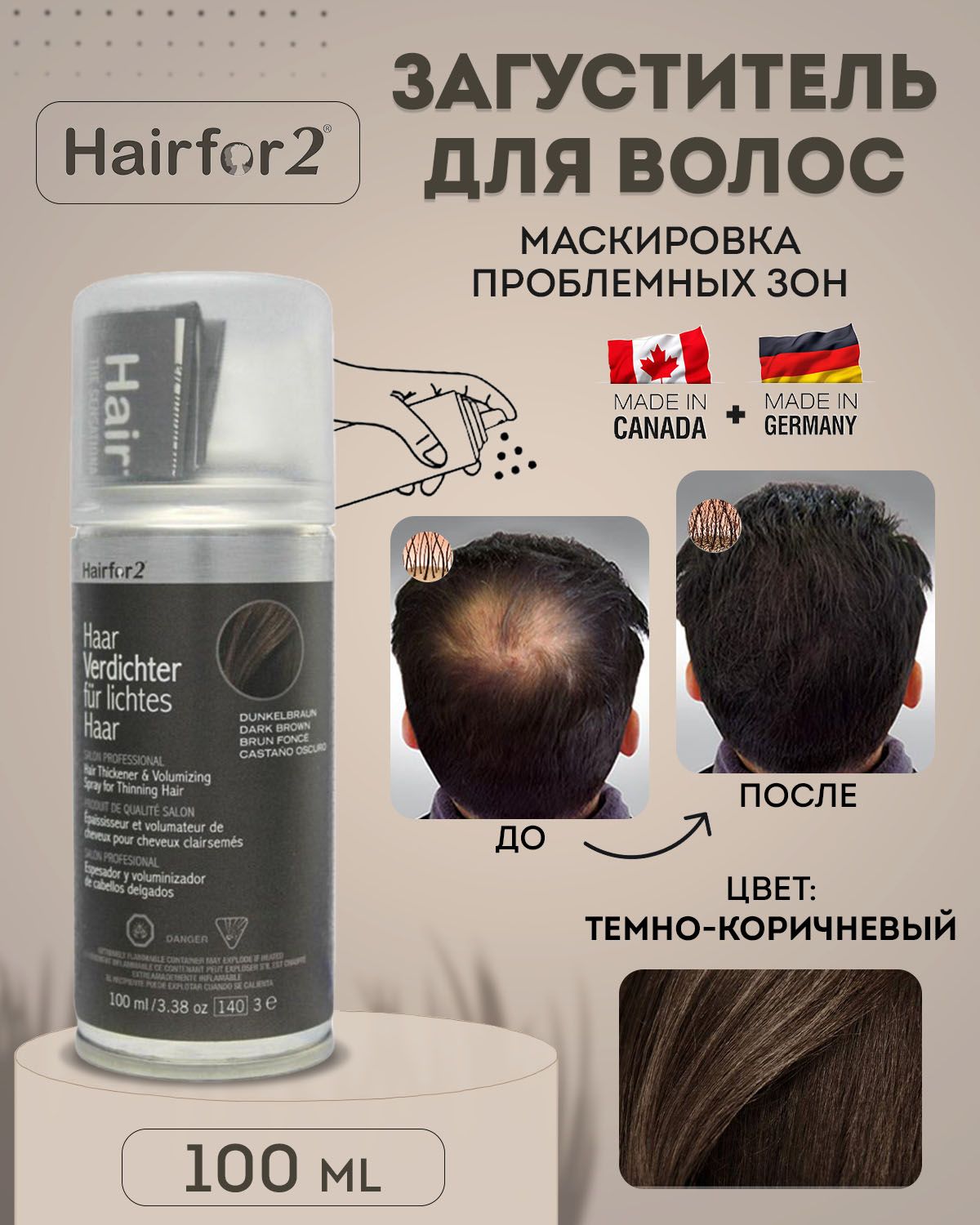 Hairfor2 Краска для волос, 100 мл