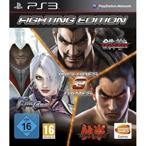 Игра Fighting Edition Tekken 6+Soul Calibur 5+Tekken Tag Tournament 2 (PlayStation 3, Русские субтитры)