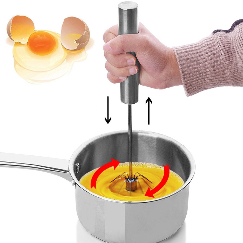 Mixing Eggs. Pressure extruded Pur mixture.