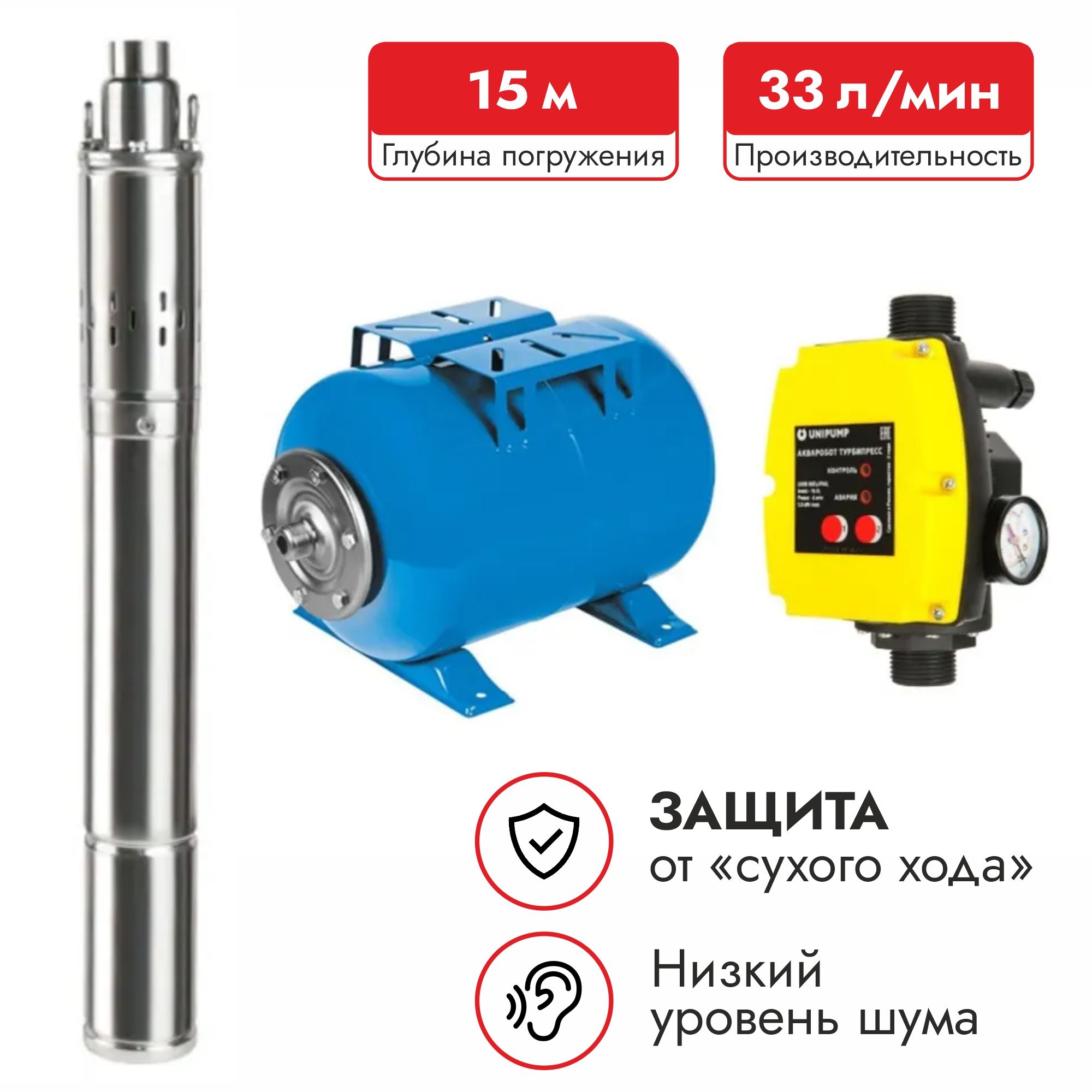 Насос скважинный Unipump Eco Vint 1-50 (98651) - купить по выгодной ...