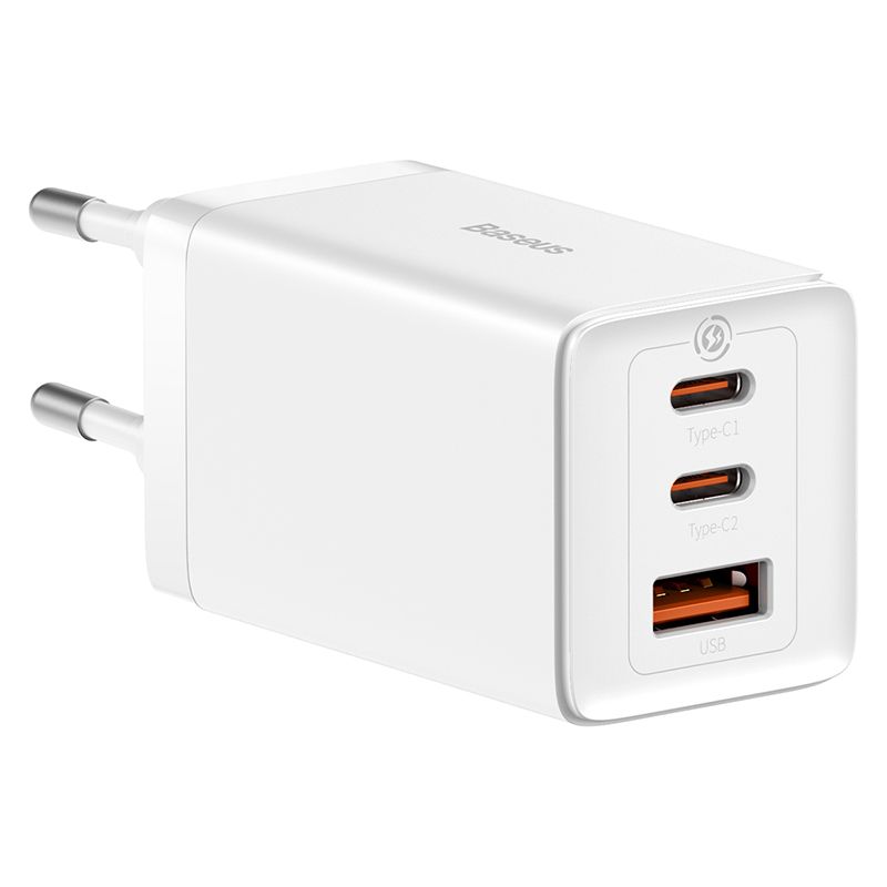 СетевоезарядноеустройствоBaseusGaN5ProFastCharger2C+U65W+CableEUWhite(CCGP120202)