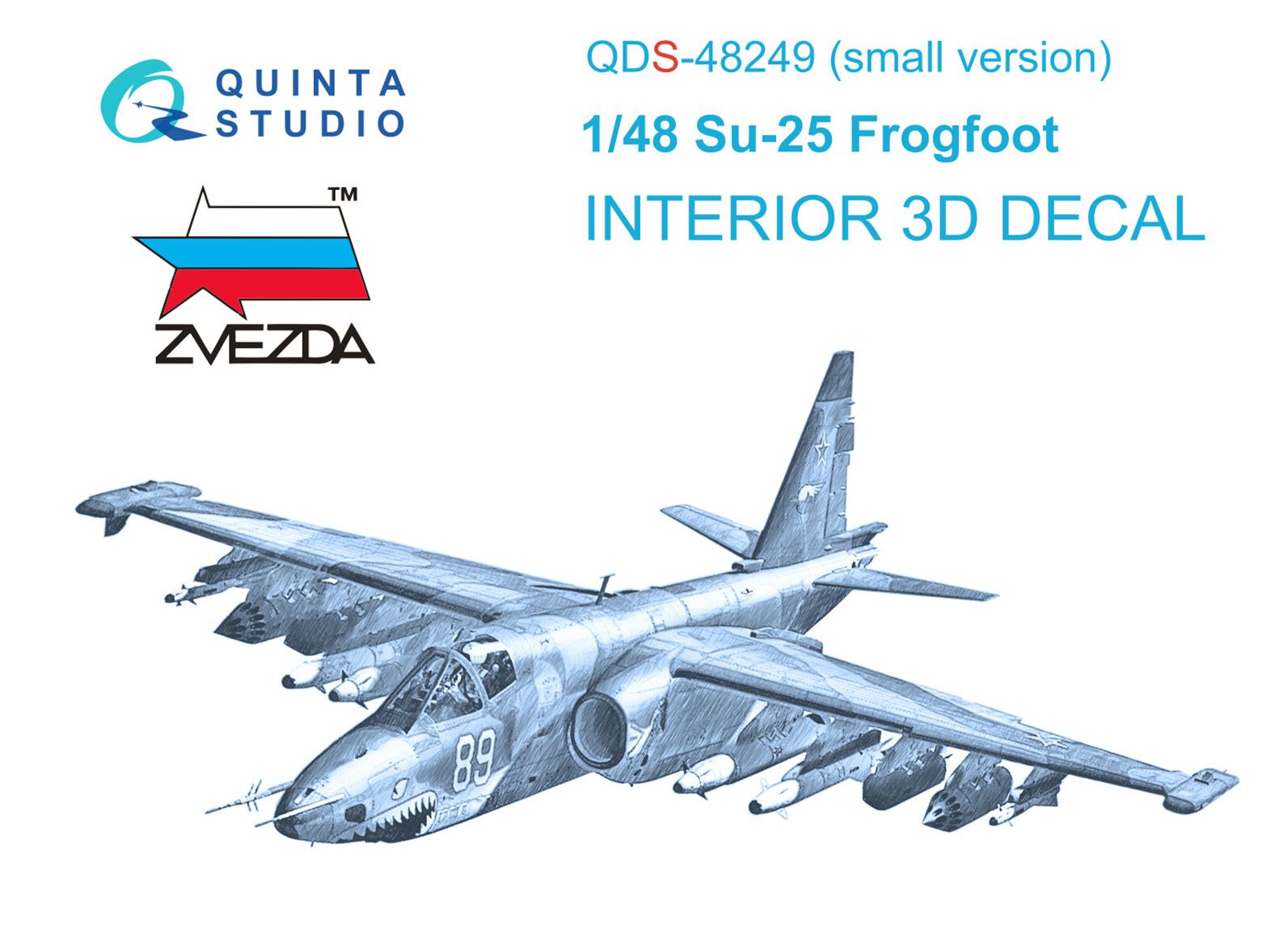 QuintaStudio3DДекальСу-25Smallversion(Звезда),1/48,Цветной3dинтерьердлясборноймодели