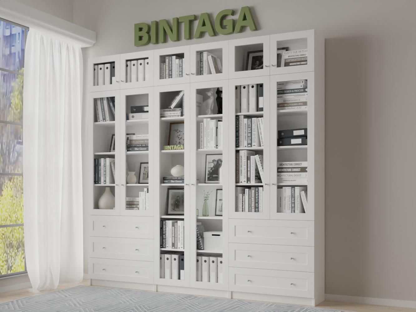 Книжный шкаф Билли 328 White икеа (ikea)