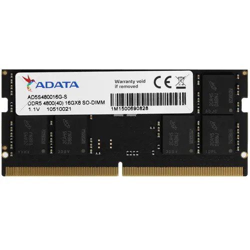 ADATAОперативнаяпамятьDDR54800Мгц1x16ГБ(AD5S480016G-S)