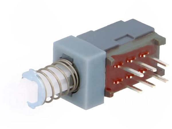 ПереключательCANALELECTRONICPS909L-22,кнопочный,Положения2,DPDT,0,1A/30ВDC,1Н