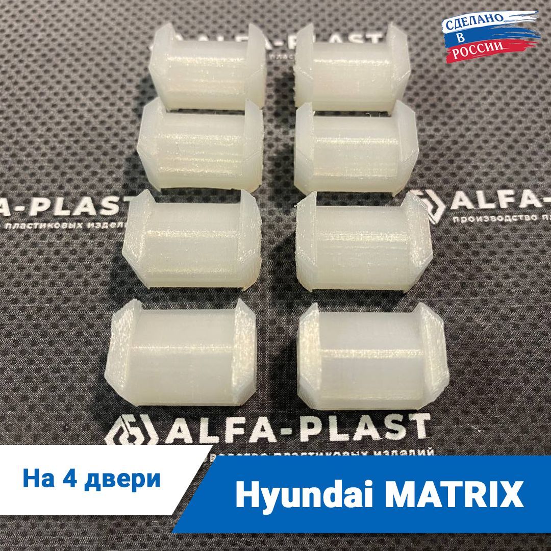 Ремкомплект ограничителей дверей Hyundai MATRIX, кузов FC, 2001-2010 года. Комплект для ремонта фиксаторов Хёндэ Матрикс / Хендай Матрих / Хуандай