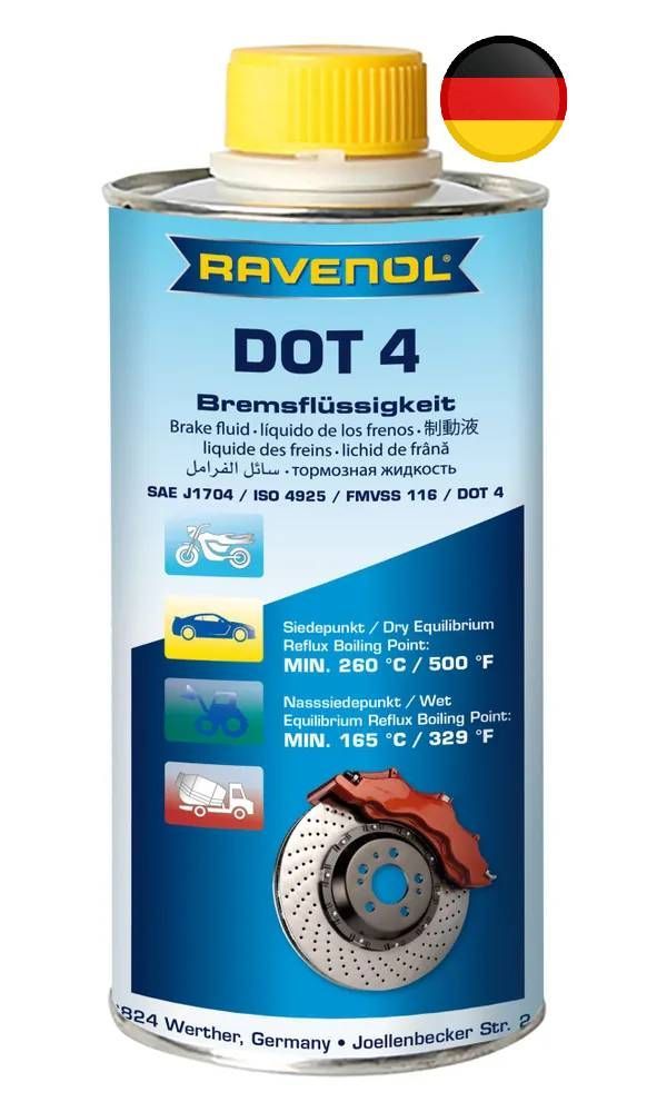 Тормозная жидкость RAVENOL DOT-4, 1 л