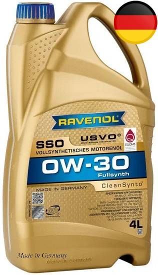 RAVENOL SSO 0W-30 Масло моторное, Синтетическое, 4 л