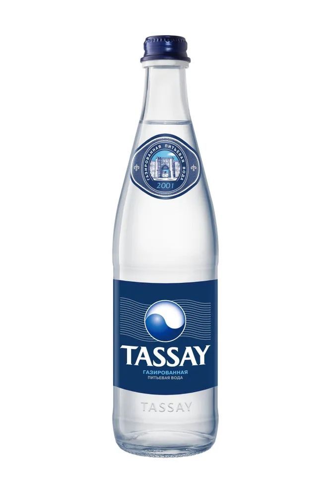 Вода питьевая TASSAY (Тассай), газированная, 0.5 л х 12 шт, стекло (2 упаковки)