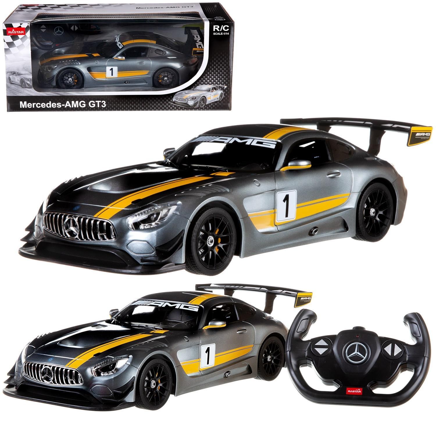 Машина р/у 1:14 Mercedes AMG GT3, цвет серый 2.4G - купить с доставкой по  выгодным ценам в интернет-магазине OZON (398946961)