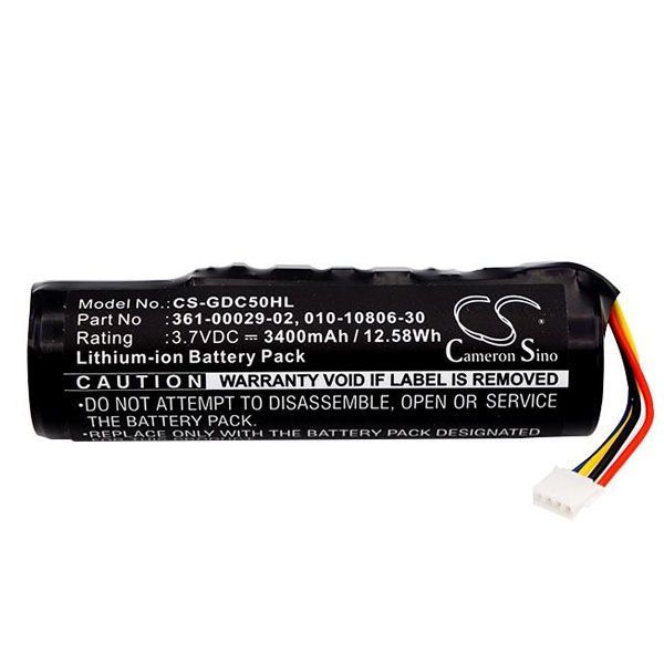 Аккумулятор усиленный 3400 mAh, 3,7V Li-ion для Garmin DC50, TT10, TT15, T5 Cameron Sino (CS-GDC50HL)