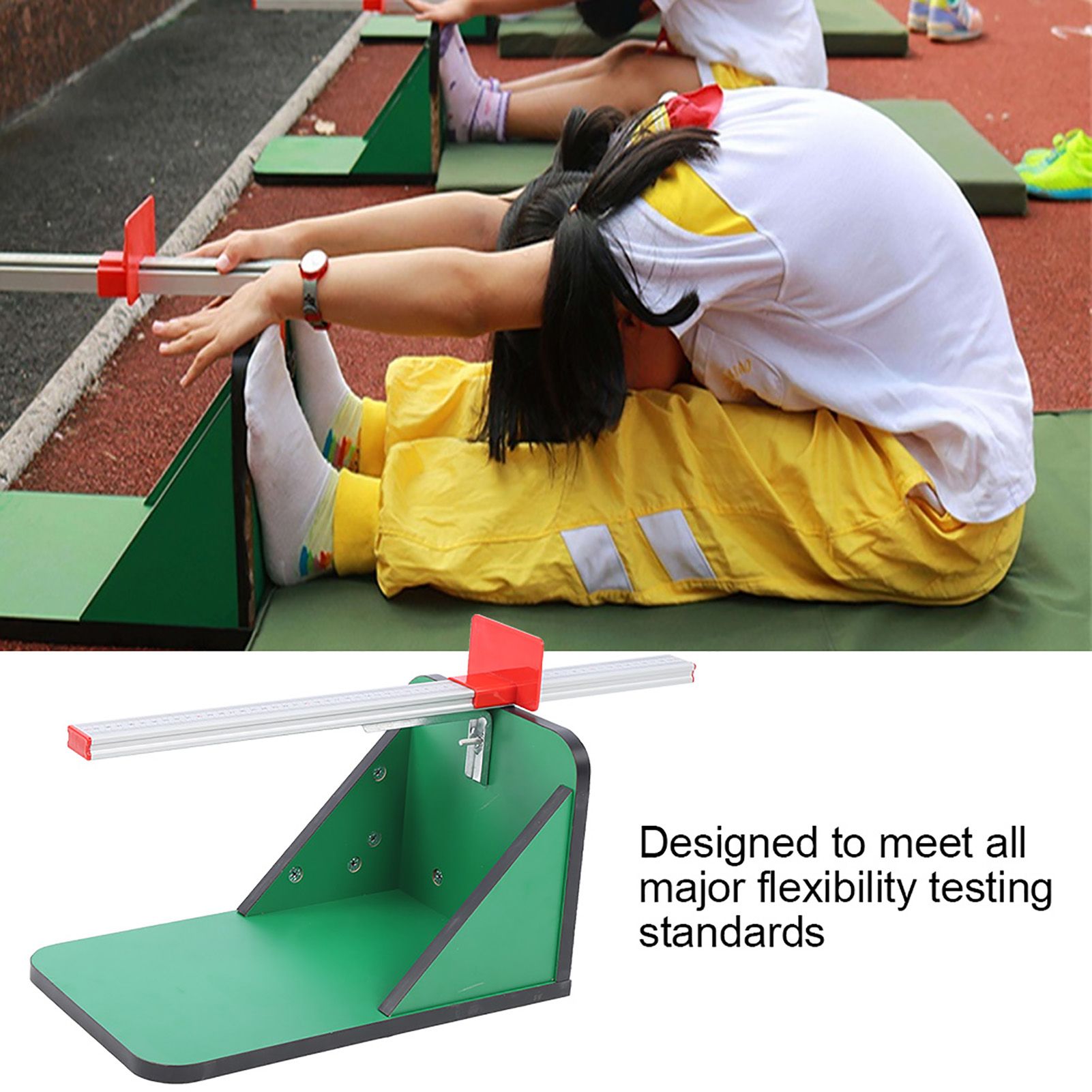 Reach testing. Sit and reach test standard.
