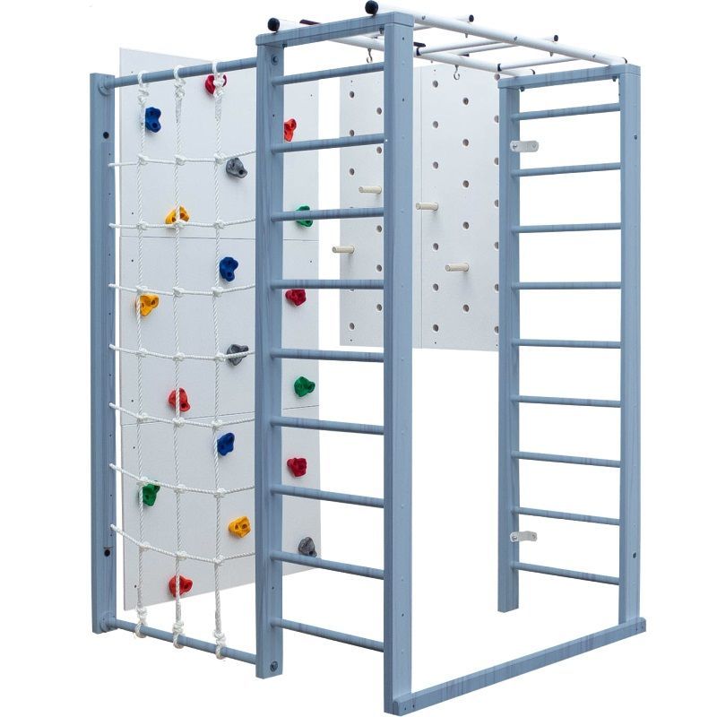 Спортивные комплексы пристенный. Детский спортивный комплекс пристенный индиго Pastel Turquoise/Gray.