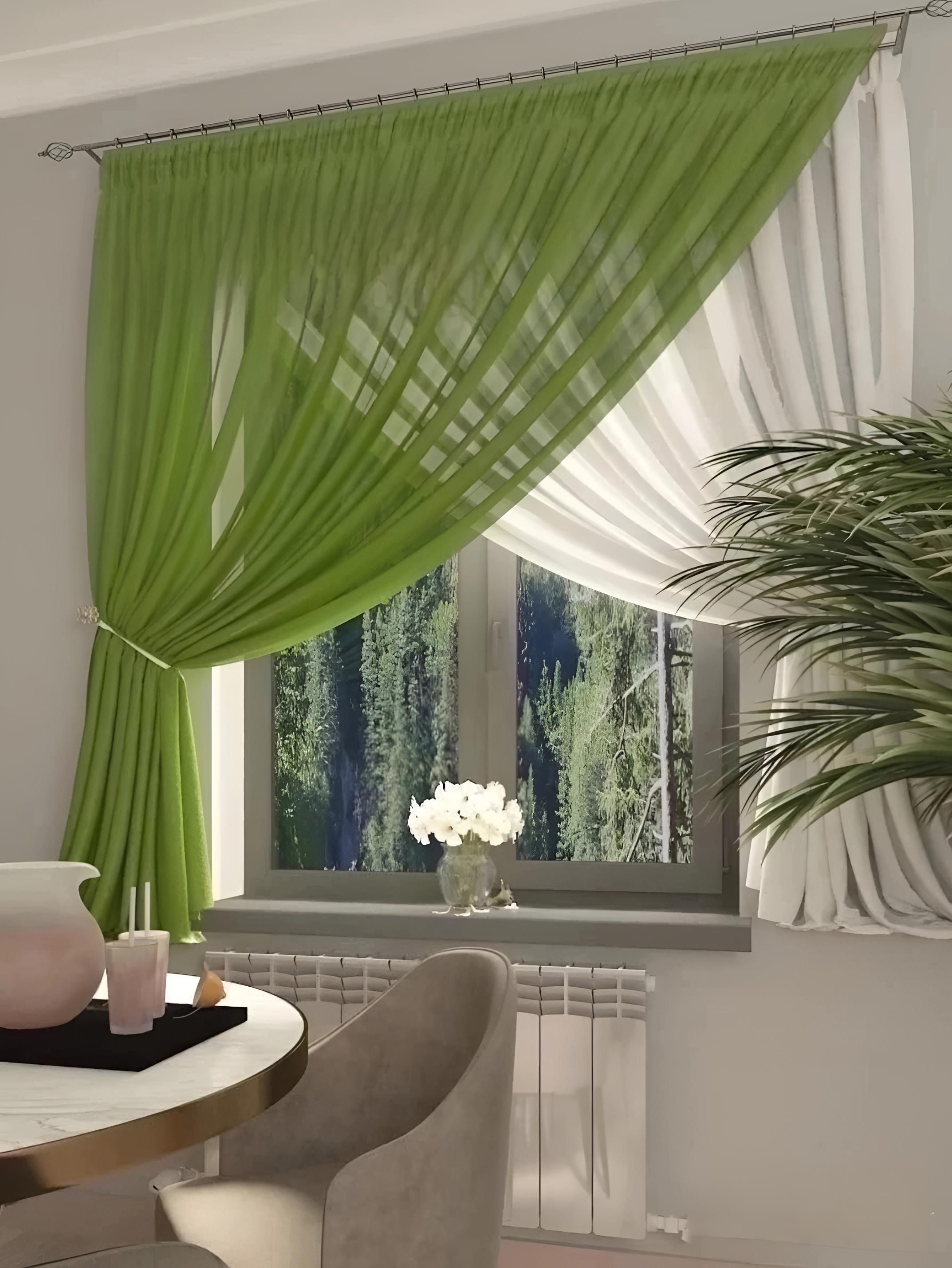 Шторы С Тюлью Для Кухни Купить