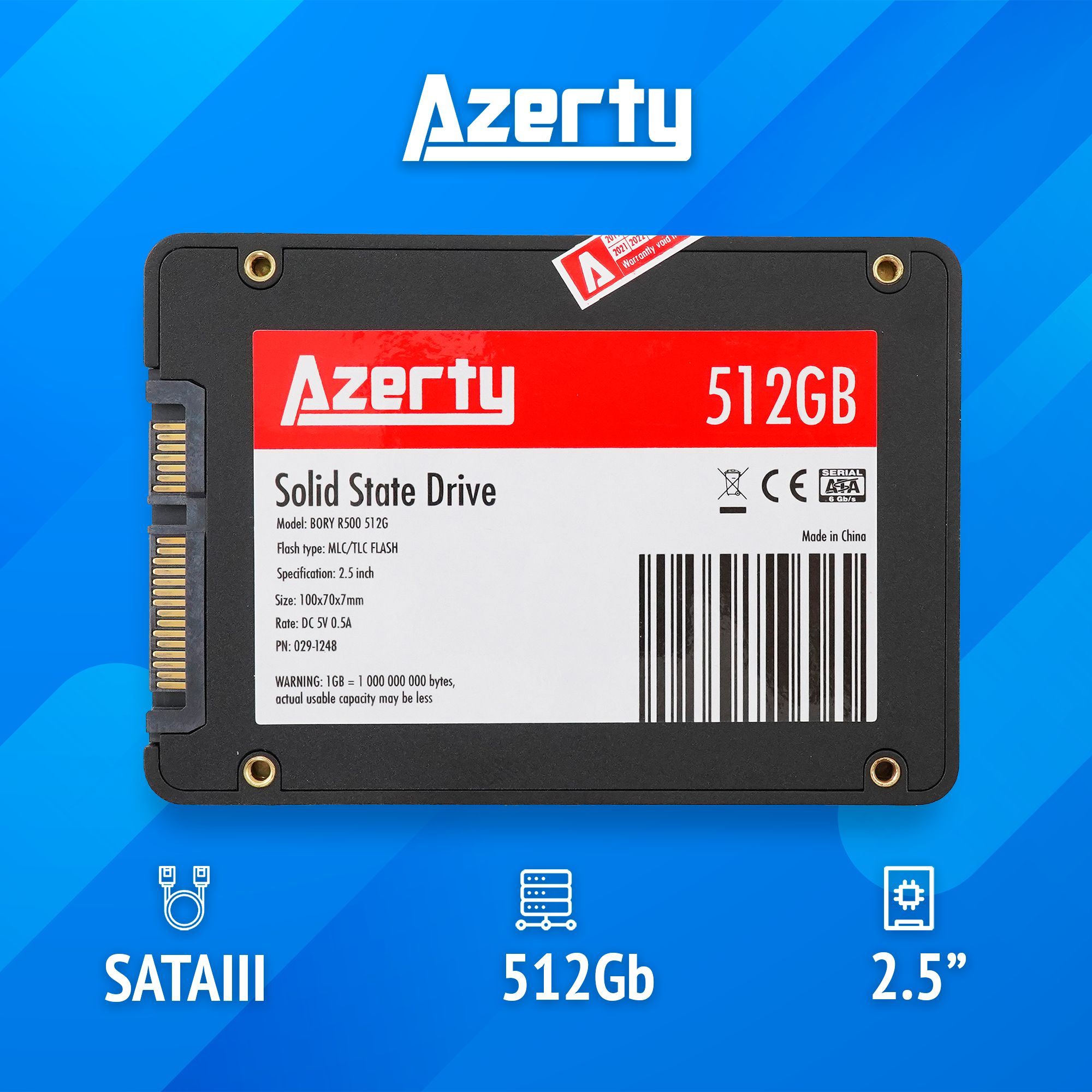 256 ГБ внутренний SSD диск AZERTY Bory r500. 1 ТБ внутренний SSD-диск kc600.