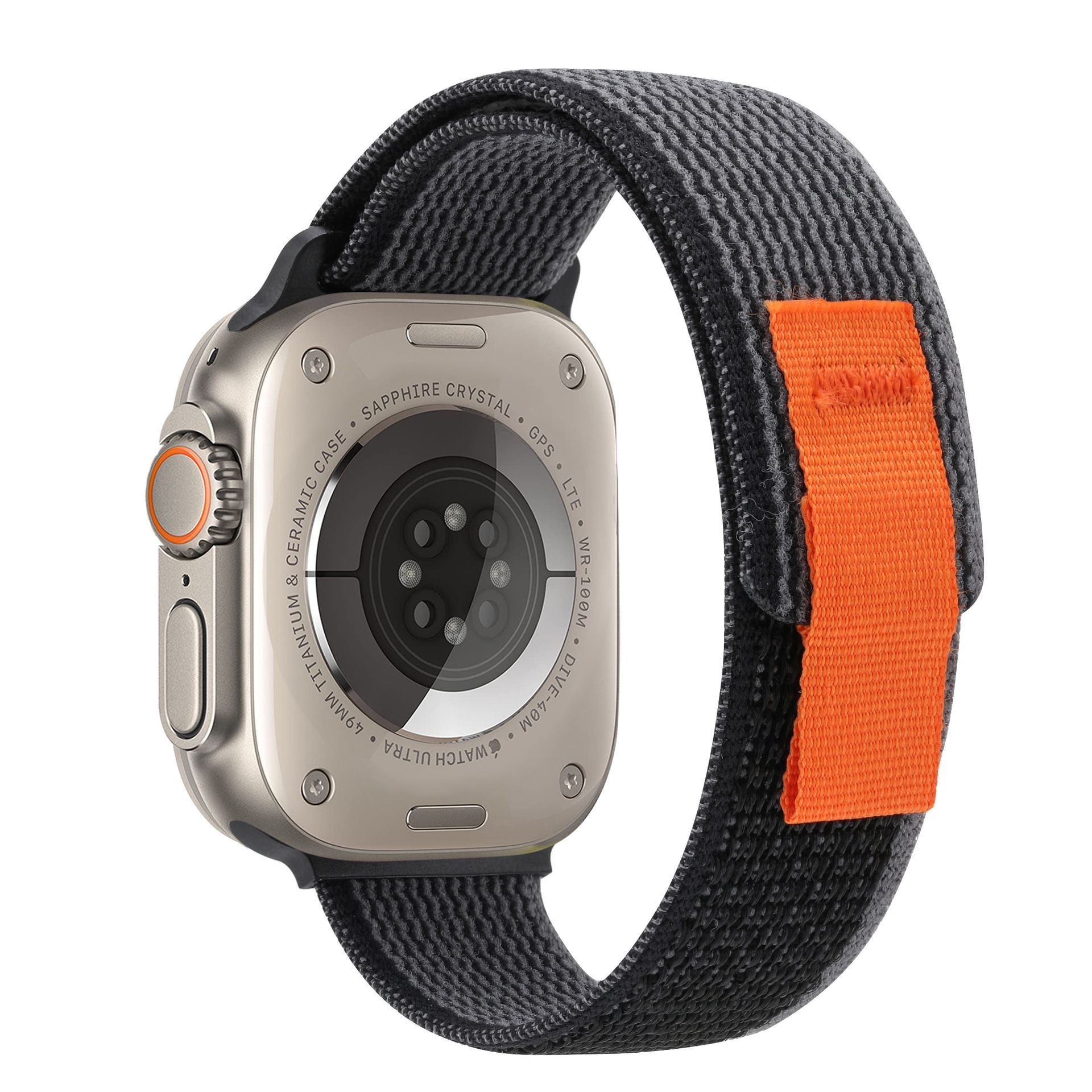 Apple trail loop black. Apple watch Ultra 2 Blue Black Trail loop.