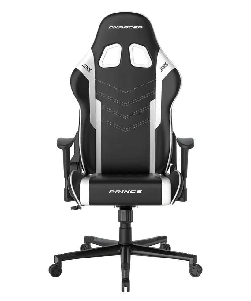 Белое игровое кресло dxracer